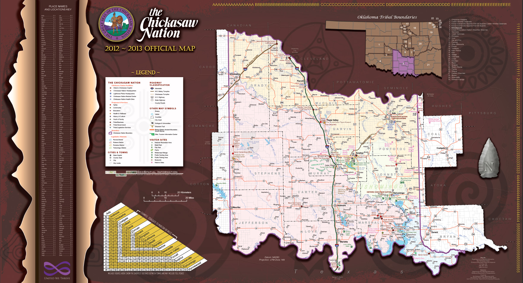 Chickasaw Nation Map